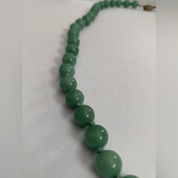 New vintage jade polished pearls beads necklace - Picture 3 of 12